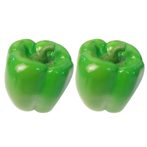Peperoni artificiali verdi decorativi (2 pezzi)