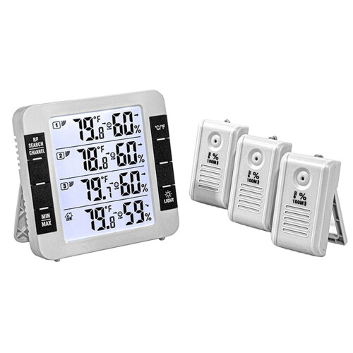 Wireless Indoor Outdoor Thermometer Hygrometer with 3