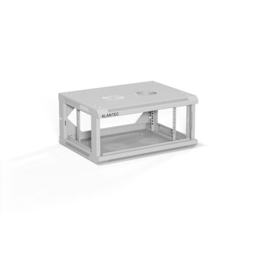 ALANTEC 19" 4U 600x450 wall-mounted cabinet, grey 1