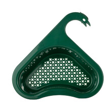 Runskmd triangular sink strainer rack with hanging design