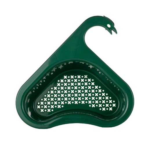 Runskmd triangular sink strainer rack with hanging design