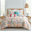 Διακοσμητικό μαξιλάρι Levtex Home Maravilla 18x18 ίντσες, λευκό γαλαζοπράσινο 3