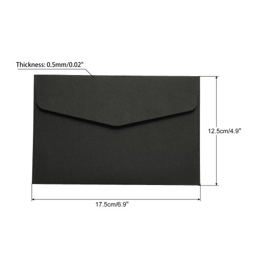 Plain Black Beige Mini Envelopes 50 pcs 1