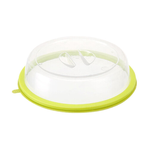 Round cake transport box with compartment and carry handle