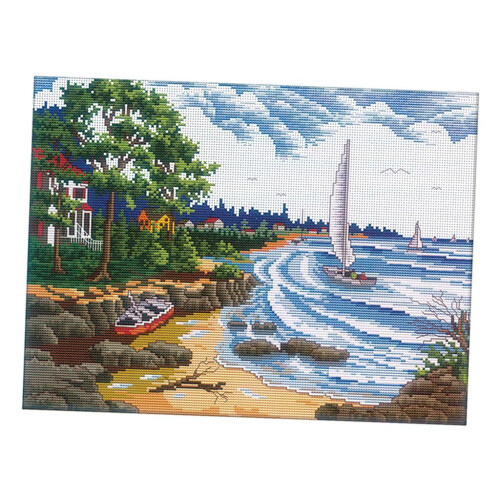 Small Town Cross Stitch Pattern 14CT 52x44cm