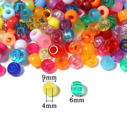 Perline Kandi trasparenti 6x9mm, confezione multipla da 1800 pezzi 2