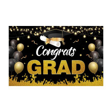 Graduation banner black Class of 2024 yard sign