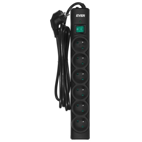 Ever Optima 3m Black 6 AC outlet(s) 250 V 1