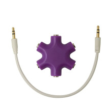 Audio Splitter Jack Snowflake Shape 3.5mm 5-Way