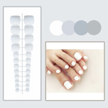 RUOYING glossy fake toenail patches 24 pcs