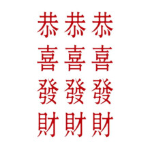 RUOYING 临时纹身贴 中文文字 脚手通用