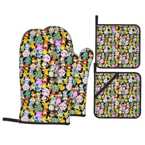 Pokemon oven mitts and pot holders 4-piece set