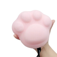 Cat Claw Bath Sponge for Kids Pink Body Scrubber