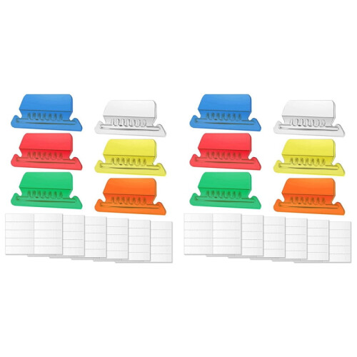 Hanging File Tabs and Inserts 120 Sets Colorful