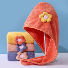 RFUGUG Coral Fleece Hair Drying Cap Thick Absorbent Turban