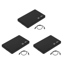 3pcs 2.5 Inch USB HDD Case  to USB 2.0 Hard Drive Disk  External Enclosure HDD Hard Drive Box with USB Cable