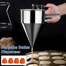 Dispensador de masa para panqueques Kyoffiie con soporte de acero inoxidable