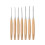 Wood Crochet Hooks Set Ergonomic Handle 7 pcs 3.0-6.0mm 1