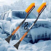 Car Snow Brush and Ice Scraper with Ergonomic Grip - 1 Piece