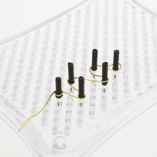 Kit para iniciantes em confecção de perucas com 3 gabaritos de plástico transparente de 4 polegadas. 1
