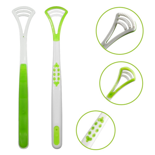 Roofei tongue scraper set 4 pcs with travel case