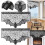 Halloween black lace bat curtain 2 pcs 1