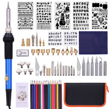 Meterk wood burning tool kit 79 pcs adjustable 200-450