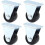 Rubber Caster Wheels Heavy Duty Rigid 1 Inch 4 Pack 1