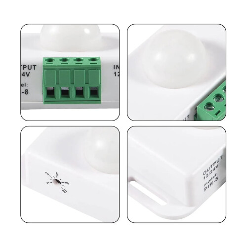 Interruptor PIR Leyfeng com sensor infravermelho LED 12V/24V 1