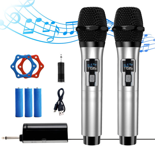 MDHAND Wireless Microphone with Rechargeable Receiver