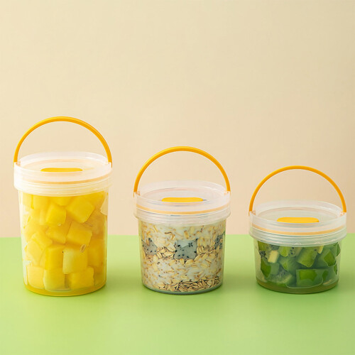 RFUGUG Round Bento Box Set Clear Leakproof 3 Sizes