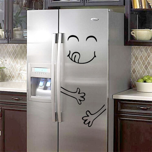 Kitchen fridge wall sticker cute happy face vinyl 1 set