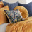 Διακοσμητικό μαξιλάρι Levtex Home Calabria 14x18 ίντσες χρυσό σκούρο μπλε 2