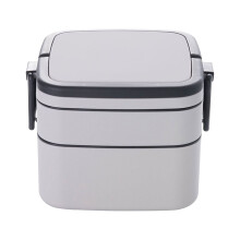 Heatable double-layer plastic lunch box for students