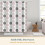 Tenda da doccia resistente 72x72 con ganci 2
