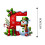 Snowman Ornament with Initial Letter, Red Christmas Tree 1