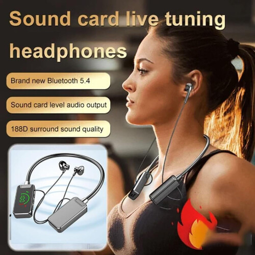 Auricolari wireless con scheda audio integrata, archetto da collo e display (1 paio) 2