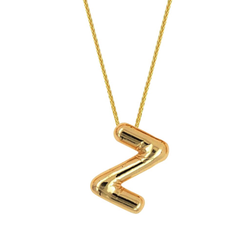 Bubble Letter Necklace Balloon Initial Pendant 1pc