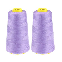 Meiiso polyester sewing thread light purple 2-pack
