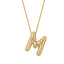 Bubble Letter Necklace Balloon Initial Pendant 1pc