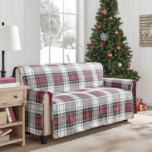 Capa para móveis Levtex Spencer Plaid, tamanho pequeno (103 x 76 polegadas). 2