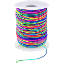 Stretchy bracelet string 1mm rainbow elastic cord