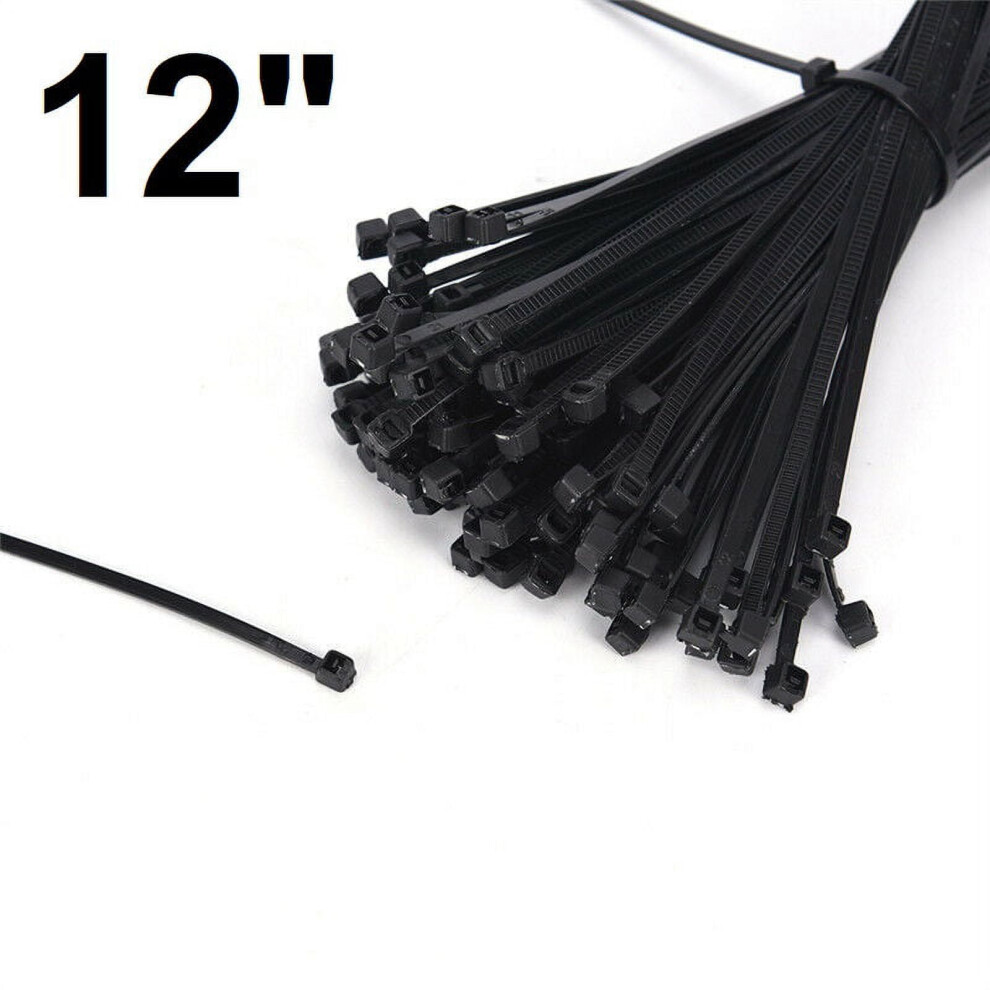 Nylon Zip Ties 14 Inch 250 Pack Black 9107258272584