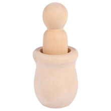 Unfinished Wooden Peg Dolls Natural Wood Figures 20