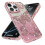 Θήκη iPhone 16 3D με γκλίτερ πεταλούδας, ροζ, 6,1 ιντσών 2