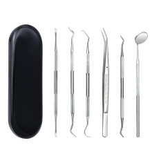 Dental Tools Kit Stainless Steel 6 Pcs with Storage Box