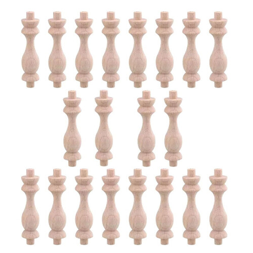 Beech wood craft spindles 7.6x1.8cm 20 pcs