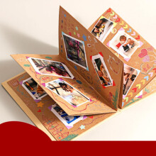 Meiiso Clipbook Album Small Accordion Kraft Paper