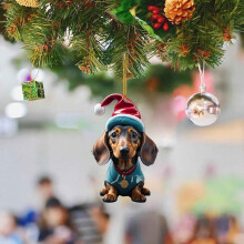 Christmas dog car hanger acrylic decoration 1 piece