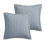 Conjunto de fronhas Levtex Home Mills Waffle Euro na cor azul ardósia, 66 x 66 cm (26 x 26 polegadas). 1